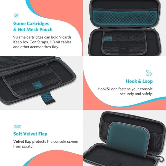 ქეისი UGREEN LP174 (50974), Portable Case for Nintendo Switch, Black, 4 image - TechMall.geქეისი UGREEN LP174 (50974), Portable Case for Nintendo Switch, Black, 4 image - TechMall.ge ,ქეისი UGREEN LP174 (50974), Portable Case for Nintendo Switch, Black, 4 image - TechMall.ge