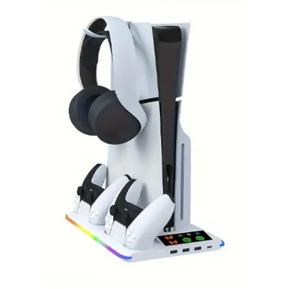 კონსოლის დამტენი OTVO Playstation 5 Cooling Stand with Controller Charger, 2 image - TechMall.geკონსოლის დამტენი OTVO Playstation 5 Cooling Stand with Controller Charger, 2 image - TechMall.ge ,კონსოლის დამტენი OTVO Playstation 5 Cooling Stand with Controller Charger, 2 image - TechMall.ge