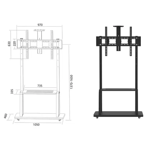 ტელევიზორის საკიდი Allscreen C1800, 42"-100", TV Mount With Roller, Black, 7 image - TechMall.geტელევიზორის საკიდი Allscreen C1800, 42"-100", TV Mount With Roller, Black, 7 image - TechMall.ge ,ტელევიზორის საკიდი Allscreen C1800, 42"-100", TV Mount With Roller, Black, 7 image - TechMall.ge