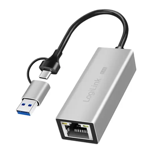ადაპტერი Logilink UA0422 USB-A/-C to 2.5G Ethernet Adapter Grey - TechMall.geადაპტერი Logilink UA0422 USB-A/-C to 2.5G Ethernet Adapter Grey - TechMall.ge ,ადაპტერი Logilink UA0422 USB-A/-C to 2.5G Ethernet Adapter Grey - TechMall.ge