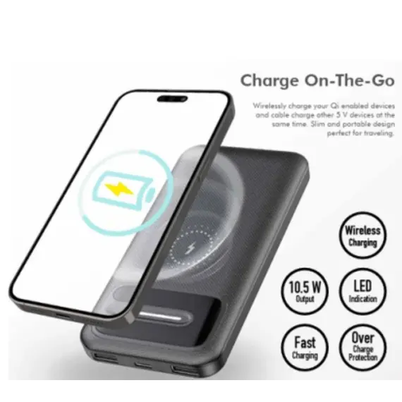 პორტატული დამტენი Logilink PA0343RF Powerbank 10.000 mAh wireless charging + 2xUSB-A/1xUSB-C Black, 3 image - TechMall.geპორტატული დამტენი Logilink PA0343RF Powerbank 10.000 mAh wireless charging + 2xUSB-A/1xUSB-C Black, 3 image - TechMall.ge ,პორტატული დამტენი Logilink PA0343RF Powerbank 10.000 mAh wireless charging + 2xUSB-A/1xUSB-C Black, 3 image - TechMall.ge