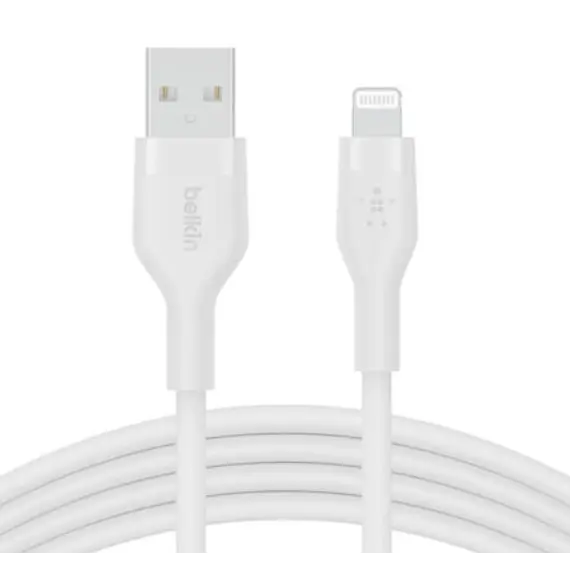 USB კაბელი Belkin USB-A Cable with Lightning Connector 1M CAA008BT1MWH White - TechMall.geUSB კაბელი Belkin USB-A Cable with Lightning Connector 1M CAA008BT1MWH White - TechMall.ge ,USB კაბელი Belkin USB-A Cable with Lightning Connector 1M CAA008BT1MWH White - TechMall.ge
