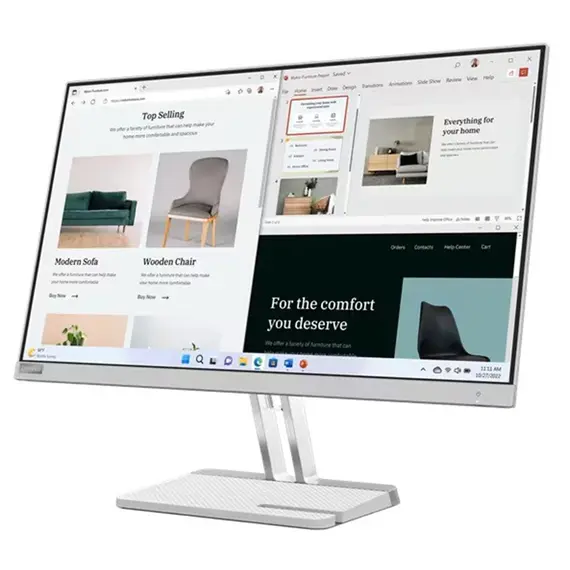 მონიტორი Lenovo 67ACKAC4EU L27e-40, 27", Monitor, FHD, VA, HDMI, VGA, Cloud Grey, 2 image - TechMall.geმონიტორი Lenovo 67ACKAC4EU L27e-40, 27", Monitor, FHD, VA, HDMI, VGA, Cloud Grey, 2 image - TechMall.ge ,მონიტორი Lenovo 67ACKAC4EU L27e-40, 27", Monitor, FHD, VA, HDMI, VGA, Cloud Grey, 2 image - TechMall.ge