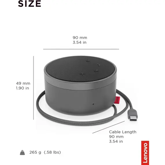 საკონფერენციო დინამიკი Lenovo GXD1C82051 Go, USB-C, USB-A, Conference Speaker, Storm Grey, 5 image - TechMall.geსაკონფერენციო დინამიკი Lenovo GXD1C82051 Go, USB-C, USB-A, Conference Speaker, Storm Grey, 5 image - TechMall.ge ,საკონფერენციო დინამიკი Lenovo GXD1C82051 Go, USB-C, USB-A, Conference Speaker, Storm Grey, 5 image - TechMall.ge