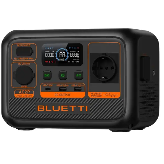 ელექტრო სადგური Bluetti AC2P, 230,4Wh, USB-C, USB-A, Power Station, Black, 3 image - TechMall.geელექტრო სადგური Bluetti AC2P, 230,4Wh, USB-C, USB-A, Power Station, Black, 3 image - TechMall.ge ,ელექტრო სადგური Bluetti AC2P, 230,4Wh, USB-C, USB-A, Power Station, Black, 3 image - TechMall.ge