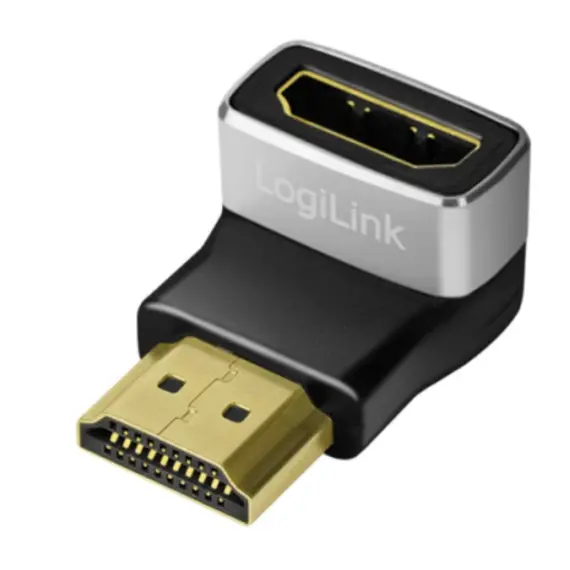 ადაპტერი Logilink AH0005A HDMI adapter A/M to A/F 90° angled 8K/60Hz Black/Grey - TechMall.geადაპტერი Logilink AH0005A HDMI adapter A/M to A/F 90° angled 8K/60Hz Black/Grey - TechMall.ge ,ადაპტერი Logilink AH0005A HDMI adapter A/M to A/F 90° angled 8K/60Hz Black/Grey - TechMall.ge