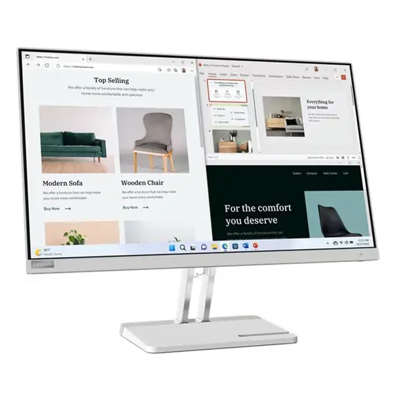 მონიტორი Lenovo 67ACKAC4EU L27e-40, 27", Monitor, FHD, VA, HDMI, VGA, Cloud Grey, 3 image - TechMall.geმონიტორი Lenovo 67ACKAC4EU L27e-40, 27", Monitor, FHD, VA, HDMI, VGA, Cloud Grey, 3 image - TechMall.ge ,მონიტორი Lenovo 67ACKAC4EU L27e-40, 27", Monitor, FHD, VA, HDMI, VGA, Cloud Grey, 3 image - TechMall.ge