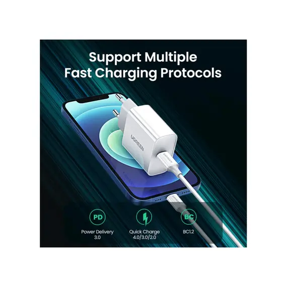 ადაპტერი UGREEN (60450) CD137 Fast Charging Port 20W, 7 image - TechMall.geადაპტერი UGREEN (60450) CD137 Fast Charging Port 20W, 7 image - TechMall.ge ,ადაპტერი UGREEN (60450) CD137 Fast Charging Port 20W, 7 image - TechMall.ge