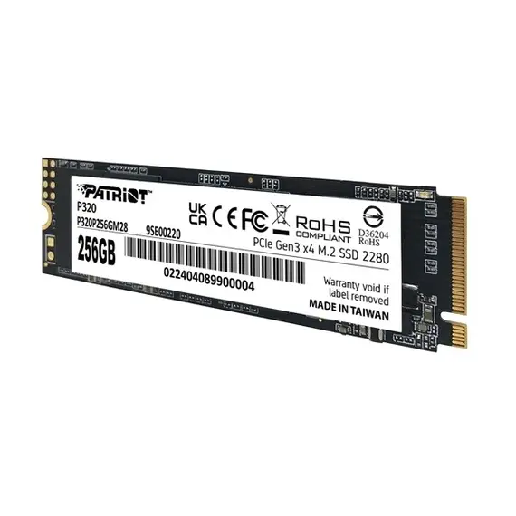 მყარი დისკი Patriot P320 256GB SSD M.2 2280 PCIe Gen 3.0 x4 NVMe - P320P256GM28, 2 image - TechMall.geმყარი დისკი Patriot P320 256GB SSD M.2 2280 PCIe Gen 3.0 x4 NVMe - P320P256GM28, 2 image - TechMall.ge ,მყარი დისკი Patriot P320 256GB SSD M.2 2280 PCIe Gen 3.0 x4 NVMe - P320P256GM28, 2 image - TechMall.ge