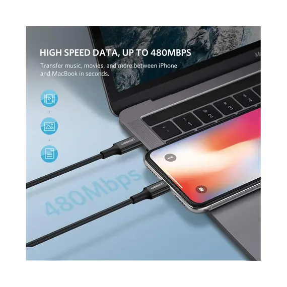 USB კაბელი UGREEN (60751) Lightning Cable, 3 image - TechMall.geUSB კაბელი UGREEN (60751) Lightning Cable, 3 image - TechMall.ge ,USB კაბელი UGREEN (60751) Lightning Cable, 3 image - TechMall.ge