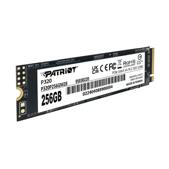 მყარი დისკი Patriot P320 256GB SSD M.2 2280 PCIe Gen 3.0 x4 NVMe - P320P256GM28, 3 image - TechMall.geმყარი დისკი Patriot P320 256GB SSD M.2 2280 PCIe Gen 3.0 x4 NVMe - P320P256GM28, 3 image - TechMall.ge ,მყარი დისკი Patriot P320 256GB SSD M.2 2280 PCIe Gen 3.0 x4 NVMe - P320P256GM28, 3 image - TechMall.ge