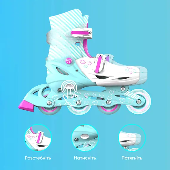 როლიკები NEON INLINE SKATES (SIZE 3-6) - NT08 (Teal Pink), 6 image - TechMall.geროლიკები NEON INLINE SKATES (SIZE 3-6) - NT08 (Teal Pink), 6 image - TechMall.ge ,როლიკები NEON INLINE SKATES (SIZE 3-6) - NT08 (Teal Pink), 6 image - TechMall.ge