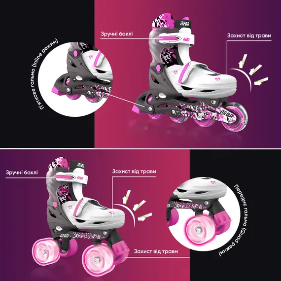 როლიკები Neon COMBO CYBER SKATES (12-2/30-33) - NT30 (Pink), 7 image - TechMall.geროლიკები Neon COMBO CYBER SKATES (12-2/30-33) - NT30 (Pink), 7 image - TechMall.ge ,როლიკები Neon COMBO CYBER SKATES (12-2/30-33) - NT30 (Pink), 7 image - TechMall.ge