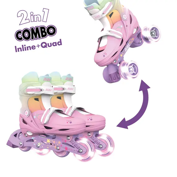 როლიკები Neon Scates Combo, size 34-37, rainbow, 2 image - TechMall.geროლიკები Neon Scates Combo, size 34-37, rainbow, 2 image - TechMall.ge ,როლიკები Neon Scates Combo, size 34-37, rainbow, 2 image - TechMall.ge