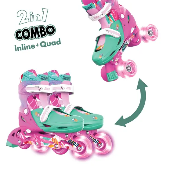 როლიკები Neon Scates Combo, size 34-37, floral, 2 image - TechMall.geროლიკები Neon Scates Combo, size 34-37, floral, 2 image - TechMall.ge ,როლიკები Neon Scates Combo, size 34-37, floral, 2 image - TechMall.ge