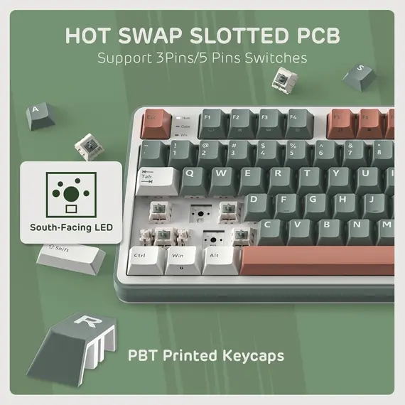 კლავიატურა Royal Kludge RK S98 RGB Mechanical Keyboard, Chartreuse switch, Smart Display, Hot Swappable, Type-C wired, Bluetooth 5.0, 2.4GHz, Camping, 3 image - TechMall.geკლავიატურა Royal Kludge RK S98 RGB Mechanical Keyboard, Chartreuse switch, Smart Display, Hot Swappable, Type-C wired, Bluetooth 5.0, 2.4GHz, Camping, 3 image - TechMall.ge ,კლავიატურა Royal Kludge RK S98 RGB Mechanical Keyboard, Chartreuse switch, Smart Display, Hot Swappable, Type-C wired, Bluetooth 5.0, 2.4GHz, Camping, 3 image - TechMall.ge