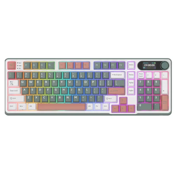 კლავიატურა Royal Kludge RK S98 RGB Mechanical Keyboard, Chartreuse switch, Smart Display, Hot Swappable, Type-C wired, Bluetooth 5.0, 2.4GHz, Camping - TechMall.geკლავიატურა Royal Kludge RK S98 RGB Mechanical Keyboard, Chartreuse switch, Smart Display, Hot Swappable, Type-C wired, Bluetooth 5.0, 2.4GHz, Camping - TechMall.ge ,კლავიატურა Royal Kludge RK S98 RGB Mechanical Keyboard, Chartreuse switch, Smart Display, Hot Swappable, Type-C wired, Bluetooth 5.0, 2.4GHz, Camping - TechMall.ge