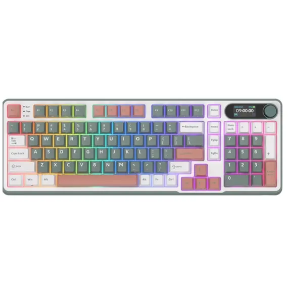 კლავიატურა Royal Kludge RK S98 RGB Mechanical Keyboard, Brown switch, Smart Display, Hot Swappable, Type-C wired, Bluetooth 5.0, 2.4GHz, Camping - TechMall.geკლავიატურა Royal Kludge RK S98 RGB Mechanical Keyboard, Brown switch, Smart Display, Hot Swappable, Type-C wired, Bluetooth 5.0, 2.4GHz, Camping - TechMall.ge ,კლავიატურა Royal Kludge RK S98 RGB Mechanical Keyboard, Brown switch, Smart Display, Hot Swappable, Type-C wired, Bluetooth 5.0, 2.4GHz, Camping - TechMall.ge