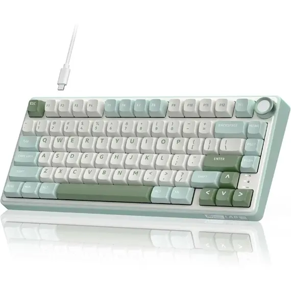 კლავიატურა Royal Kludge RK R75 RGB Mechanical Keyboard, K silver switch, Hot Swappable, Type-C wired, Sky Cyan, 6 image - TechMall.geკლავიატურა Royal Kludge RK R75 RGB Mechanical Keyboard, K silver switch, Hot Swappable, Type-C wired, Sky Cyan, 6 image - TechMall.ge ,კლავიატურა Royal Kludge RK R75 RGB Mechanical Keyboard, K silver switch, Hot Swappable, Type-C wired, Sky Cyan, 6 image - TechMall.ge