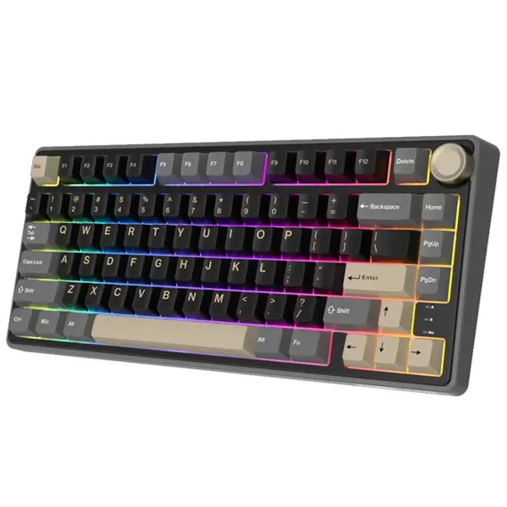 კლავიატურა Royal Kludge RK R75 RGB Mechanical Keyboard, Brown switch, Hot Swappable, Type-C wired, Phantom, 2 image - TechMall.geკლავიატურა Royal Kludge RK R75 RGB Mechanical Keyboard, Brown switch, Hot Swappable, Type-C wired, Phantom, 2 image - TechMall.ge ,კლავიატურა Royal Kludge RK R75 RGB Mechanical Keyboard, Brown switch, Hot Swappable, Type-C wired, Phantom, 2 image - TechMall.ge
