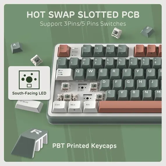 კლავიატურა Royal Kludge RK S98 RGB Mechanical Keyboard, Brown switch, Smart Display, Hot Swappable, Type-C wired, Bluetooth 5.0, 2.4GHz, Camping, 3 image - TechMall.geკლავიატურა Royal Kludge RK S98 RGB Mechanical Keyboard, Brown switch, Smart Display, Hot Swappable, Type-C wired, Bluetooth 5.0, 2.4GHz, Camping, 3 image - TechMall.ge ,კლავიატურა Royal Kludge RK S98 RGB Mechanical Keyboard, Brown switch, Smart Display, Hot Swappable, Type-C wired, Bluetooth 5.0, 2.4GHz, Camping, 3 image - TechMall.ge