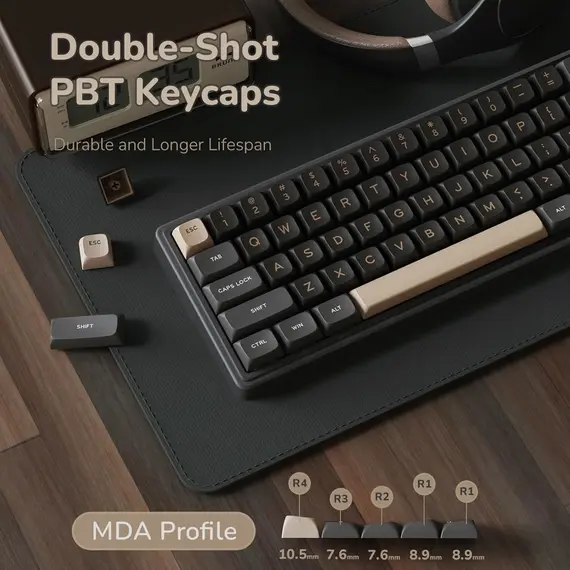 კლავიატურა Royal Kludge RK R65 RGB Mechanical Keyboard, Brown switch, Hot Swappable, Type-C wired, Phantom, 8 image - TechMall.geკლავიატურა Royal Kludge RK R65 RGB Mechanical Keyboard, Brown switch, Hot Swappable, Type-C wired, Phantom, 8 image - TechMall.ge ,კლავიატურა Royal Kludge RK R65 RGB Mechanical Keyboard, Brown switch, Hot Swappable, Type-C wired, Phantom, 8 image - TechMall.ge