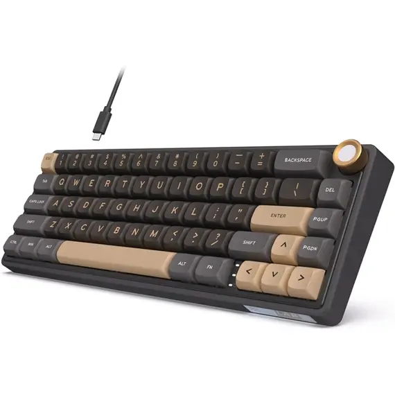 კლავიატურა Royal Kludge RK R65 RGB Mechanical Keyboard, Chartreuse switch, Hot Swappable, Type-C wired, Phantom, 2 image - TechMall.geკლავიატურა Royal Kludge RK R65 RGB Mechanical Keyboard, Chartreuse switch, Hot Swappable, Type-C wired, Phantom, 2 image - TechMall.ge ,კლავიატურა Royal Kludge RK R65 RGB Mechanical Keyboard, Chartreuse switch, Hot Swappable, Type-C wired, Phantom, 2 image - TechMall.ge
