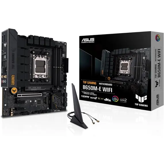 დედა დაფა ASUS Motherboard TUF GAMING B650M-E WIFI sAM5 B650 2xDDR5 M.2 HDMI DP Wi-Fi BT mATX, 4 image - TechMall.geდედა დაფა ASUS Motherboard TUF GAMING B650M-E WIFI sAM5 B650 2xDDR5 M.2 HDMI DP Wi-Fi BT mATX, 4 image - TechMall.ge ,დედა დაფა ASUS Motherboard TUF GAMING B650M-E WIFI sAM5 B650 2xDDR5 M.2 HDMI DP Wi-Fi BT mATX, 4 image - TechMall.ge