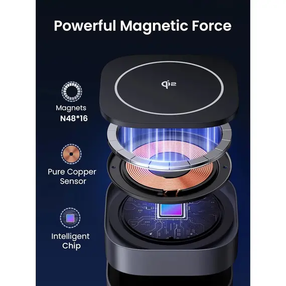 უსადენო დამტენი UGREEEN W702 (35316) MagFlow Qi2, 25W, Magnetic Foldable Charging Station, Dark Gray, 5 image - TechMall.geუსადენო დამტენი UGREEEN W702 (35316) MagFlow Qi2, 25W, Magnetic Foldable Charging Station, Dark Gray, 5 image - TechMall.ge ,უსადენო დამტენი UGREEEN W702 (35316) MagFlow Qi2, 25W, Magnetic Foldable Charging Station, Dark Gray, 5 image - TechMall.ge