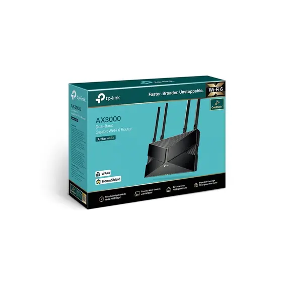 Wi-Fi როუტერი TP-link Archer AX53 AX3000 Dual Band Gigabit Wi-Fi 6 Router, 4 image - TechMall.geWi-Fi როუტერი TP-link Archer AX53 AX3000 Dual Band Gigabit Wi-Fi 6 Router, 4 image - TechMall.ge ,Wi-Fi როუტერი TP-link Archer AX53 AX3000 Dual Band Gigabit Wi-Fi 6 Router, 4 image - TechMall.ge