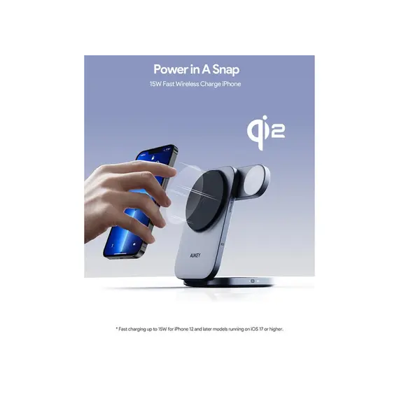 უსადენო დამტენი Aukey 3 in-1 15W LC-MC312 MagFusion Z Qi2 Foldable Wireless Charging Station - Gray, 3 image - TechMall.geუსადენო დამტენი Aukey 3 in-1 15W LC-MC312 MagFusion Z Qi2 Foldable Wireless Charging Station - Gray, 3 image - TechMall.ge ,უსადენო დამტენი Aukey 3 in-1 15W LC-MC312 MagFusion Z Qi2 Foldable Wireless Charging Station - Gray, 3 image - TechMall.ge