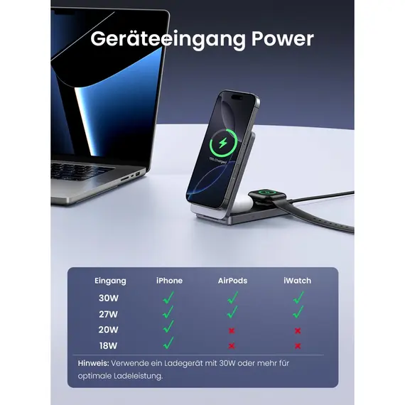 უსადენო დამტენი UGREEN W707 (45025) Qi2 MagFlow, 15W, Wireless Charging Station With 30W USB-C Charger, Space gray, 8 image - TechMall.geუსადენო დამტენი UGREEN W707 (45025) Qi2 MagFlow, 15W, Wireless Charging Station With 30W USB-C Charger, Space gray, 8 image - TechMall.ge ,უსადენო დამტენი UGREEN W707 (45025) Qi2 MagFlow, 15W, Wireless Charging Station With 30W USB-C Charger, Space gray, 8 image - TechMall.ge
