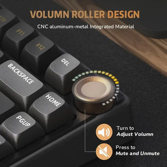 კლავიატურა Royal Kludge RK R75 RGB Mechanical Keyboard, K silver switch, Hot Swappable, Type-C wire, Phantom, 8 image - TechMall.geკლავიატურა Royal Kludge RK R75 RGB Mechanical Keyboard, K silver switch, Hot Swappable, Type-C wire, Phantom, 8 image - TechMall.ge ,კლავიატურა Royal Kludge RK R75 RGB Mechanical Keyboard, K silver switch, Hot Swappable, Type-C wire, Phantom, 8 image - TechMall.ge