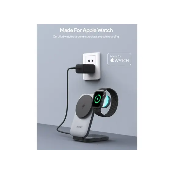 უსადენო დამტენი Aukey 3 in-1 15W LC-MC312 MagFusion Z Qi2 Foldable Wireless Charging Station - Gray, 4 image - TechMall.geუსადენო დამტენი Aukey 3 in-1 15W LC-MC312 MagFusion Z Qi2 Foldable Wireless Charging Station - Gray, 4 image - TechMall.ge ,უსადენო დამტენი Aukey 3 in-1 15W LC-MC312 MagFusion Z Qi2 Foldable Wireless Charging Station - Gray, 4 image - TechMall.ge