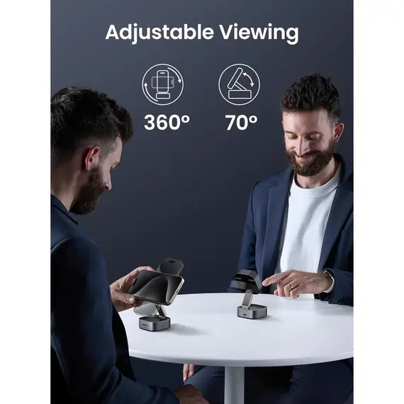 უსადენო დამტენი UGREEEN W702 (35316) MagFlow Qi2, 25W, Magnetic Foldable Charging Station, Dark Gray, 8 image - TechMall.geუსადენო დამტენი UGREEEN W702 (35316) MagFlow Qi2, 25W, Magnetic Foldable Charging Station, Dark Gray, 8 image - TechMall.ge ,უსადენო დამტენი UGREEEN W702 (35316) MagFlow Qi2, 25W, Magnetic Foldable Charging Station, Dark Gray, 8 image - TechMall.ge