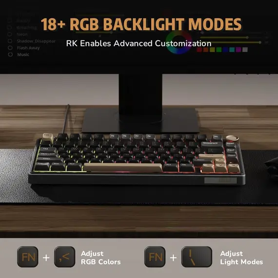 კლავიატურა Royal Kludge RK R75 RGB Mechanical Keyboard, K silver switch, Hot Swappable, Type-C wire, Phantom, 2 image - TechMall.geკლავიატურა Royal Kludge RK R75 RGB Mechanical Keyboard, K silver switch, Hot Swappable, Type-C wire, Phantom, 2 image - TechMall.ge ,კლავიატურა Royal Kludge RK R75 RGB Mechanical Keyboard, K silver switch, Hot Swappable, Type-C wire, Phantom, 2 image - TechMall.ge