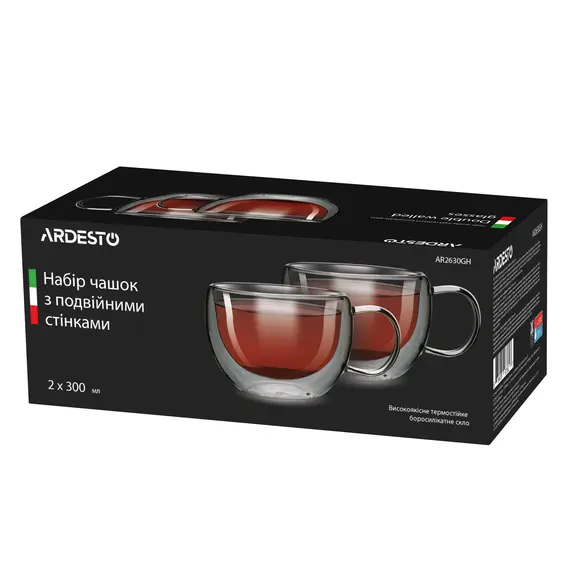 ლატეს ჭიქების ნაკრები ARDESTO Double wall borosilicate glass mug set Ardesto, 300 ml, 2 pcs, 2 image - TechMall.geლატეს ჭიქების ნაკრები ARDESTO Double wall borosilicate glass mug set Ardesto, 300 ml, 2 pcs, 2 image - TechMall.ge ,ლატეს ჭიქების ნაკრები ARDESTO Double wall borosilicate glass mug set Ardesto, 300 ml, 2 pcs, 2 image - TechMall.ge
