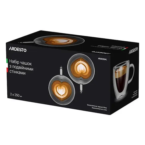 ჭიქა ARDESTO Double wall borosilicate glass mug set 250 ml 2 pcs, 2 image - TechMall.geჭიქა ARDESTO Double wall borosilicate glass mug set 250 ml 2 pcs, 2 image - TechMall.ge ,ჭიქა ARDESTO Double wall borosilicate glass mug set 250 ml 2 pcs, 2 image - TechMall.ge