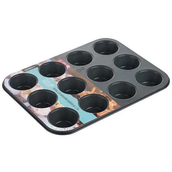 მაფინების საცხობი ფორმა 12 cup muffin pan Ardesto Tasty baking, 35x26.5x3cm, carbon steel, 2 image - TechMall.geმაფინების საცხობი ფორმა 12 cup muffin pan Ardesto Tasty baking, 35x26.5x3cm, carbon steel, 2 image - TechMall.ge ,მაფინების საცხობი ფორმა 12 cup muffin pan Ardesto Tasty baking, 35x26.5x3cm, carbon steel, 2 image - TechMall.ge