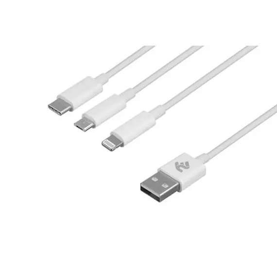 უსბ კაბელი 2E USB 3 in 1 Micro/Lightning/Type C, 5V/2.4A, White,1.2m, 5 image - TechMall.geუსბ კაბელი 2E USB 3 in 1 Micro/Lightning/Type C, 5V/2.4A, White,1.2m, 5 image - TechMall.ge ,უსბ კაბელი 2E USB 3 in 1 Micro/Lightning/Type C, 5V/2.4A, White,1.2m, 5 image - TechMall.ge