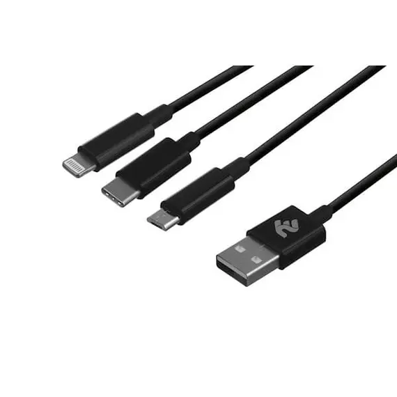 უსბ კაბელი 2E USB 3 in 1 Micro/Lightning/Type C, 5V/2.4A, Black,1.2m, 5 image - TechMall.geუსბ კაბელი 2E USB 3 in 1 Micro/Lightning/Type C, 5V/2.4A, Black,1.2m, 5 image - TechMall.ge ,უსბ კაბელი 2E USB 3 in 1 Micro/Lightning/Type C, 5V/2.4A, Black,1.2m, 5 image - TechMall.ge