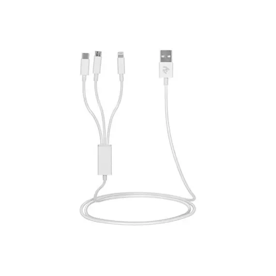 უსბ კაბელი 2E USB 3 in 1 Micro/Lightning/Type C, 5V/2.4A, White,1.2m, 2 image - TechMall.geუსბ კაბელი 2E USB 3 in 1 Micro/Lightning/Type C, 5V/2.4A, White,1.2m, 2 image - TechMall.ge ,უსბ კაბელი 2E USB 3 in 1 Micro/Lightning/Type C, 5V/2.4A, White,1.2m, 2 image - TechMall.ge