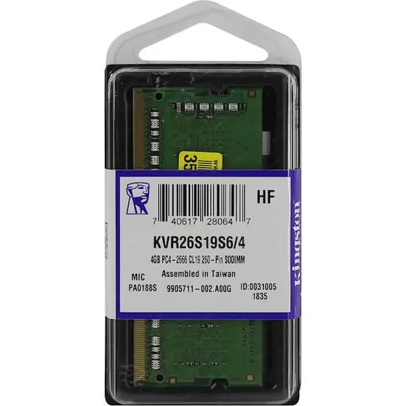 ოპერატიული მეხსიერება KINGSTON 4GB DDR4-2666 (KVR26S19S6/4), 4 image - TechMall.geოპერატიული მეხსიერება KINGSTON 4GB DDR4-2666 (KVR26S19S6/4), 4 image - TechMall.ge ,ოპერატიული მეხსიერება KINGSTON 4GB DDR4-2666 (KVR26S19S6/4), 4 image - TechMall.ge
