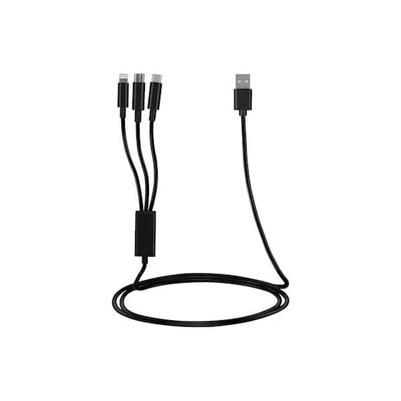 უსბ კაბელი 2E USB 3 in 1 Micro/Lightning/Type C, 5V/2.4A, Black,1.2m, 2 image - TechMall.geუსბ კაბელი 2E USB 3 in 1 Micro/Lightning/Type C, 5V/2.4A, Black,1.2m, 2 image - TechMall.ge ,უსბ კაბელი 2E USB 3 in 1 Micro/Lightning/Type C, 5V/2.4A, Black,1.2m, 2 image - TechMall.ge