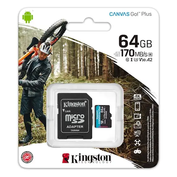 მეხსიერების ბარათი Kingston 128GB microSDXC C10 UHS-I U3 A2 R170/W90MB/s SD, 3 image - TechMall.geმეხსიერების ბარათი Kingston 128GB microSDXC C10 UHS-I U3 A2 R170/W90MB/s SD, 3 image - TechMall.ge ,მეხსიერების ბარათი Kingston 128GB microSDXC C10 UHS-I U3 A2 R170/W90MB/s SD, 3 image - TechMall.ge