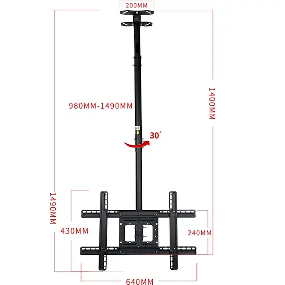 ტელევიზორი საკიდი ჭერზე ALLSCREEN TV Ceiling Mount Bracket CTC3270 TV SIZE: 32"-70", 2 image - TechMall.geტელევიზორი საკიდი ჭერზე ALLSCREEN TV Ceiling Mount Bracket CTC3270 TV SIZE: 32"-70", 2 image - TechMall.ge ,ტელევიზორი საკიდი ჭერზე ALLSCREEN TV Ceiling Mount Bracket CTC3270 TV SIZE: 32"-70", 2 image - TechMall.ge