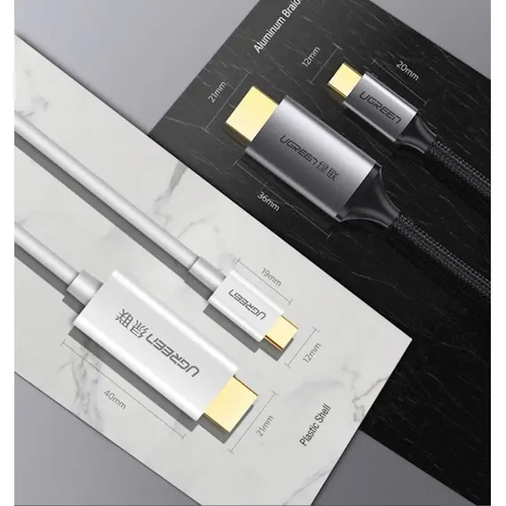 HDMI კაბელი Ugreen MM142 (50570) USB C HDMI Cable Type C to HDMI 1.5M Thunderbolt 3 for MacBook Samsung Galaxy S9 / S8 Huawei Mate 10 Pro P20 USB-C HDMI Adapter  Type C to HDMI Cable  1.5M, 3 image - TechMall.geHDMI კაბელი Ugreen MM142 (50570) USB C HDMI Cable Type C to HDMI 1.5M Thunderbolt 3 for MacBook Samsung Galaxy S9 / S8 Huawei Mate 10 Pro P20 USB-C HDMI Adapter  Type C to HDMI Cable  1.5M, 3 image - TechMall.ge ,HDMI კაბელი Ugreen MM142 (50570) USB C HDMI Cable Type C to HDMI 1.5M Thunderbolt 3 for MacBook Samsung Galaxy S9 / S8 Huawei Mate 10 Pro P20 USB-C HDMI Adapter  Type C to HDMI Cable  1.5M, 3 image - TechMall.ge