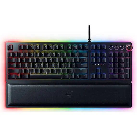 კლავიატურა Razer RZ03-01870700-R3R1 Gaming Keyboard Huntsman Elite, Clicky Optical Purple Switch, USB, RGB, Black, 2 image - TechMall.geკლავიატურა Razer RZ03-01870700-R3R1 Gaming Keyboard Huntsman Elite, Clicky Optical Purple Switch, USB, RGB, Black, 2 image - TechMall.ge ,კლავიატურა Razer RZ03-01870700-R3R1 Gaming Keyboard Huntsman Elite, Clicky Optical Purple Switch, USB, RGB, Black, 2 image - TechMall.ge