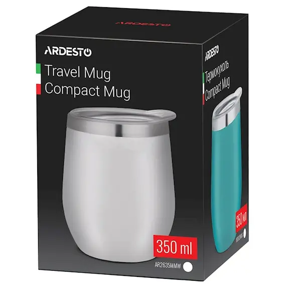 თერმო ჭიქა Ardesto AR2635MMW 350ml Travel mug Compact mug white, 3 image - TechMall.geთერმო ჭიქა Ardesto AR2635MMW 350ml Travel mug Compact mug white, 3 image - TechMall.ge ,თერმო ჭიქა Ardesto AR2635MMW 350ml Travel mug Compact mug white, 3 image - TechMall.ge