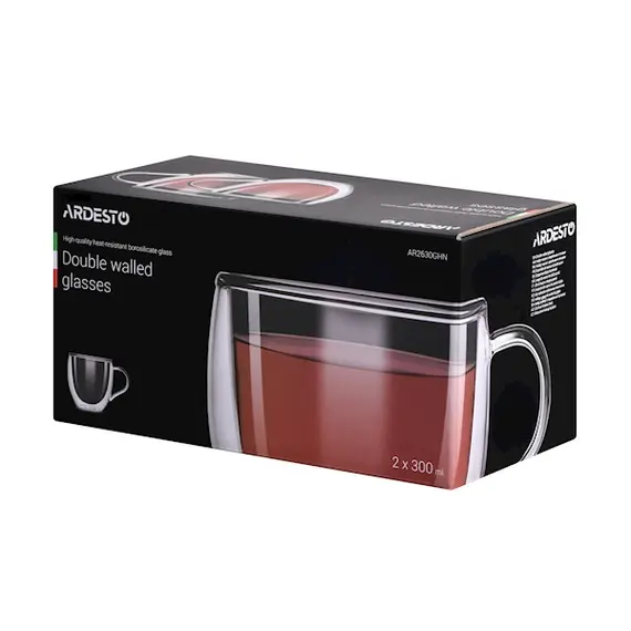 ARDESTO glasses Double wall borosilicate glass mug set Ardesto, 300 ml, 2 image - TechMall.geARDESTO glasses Double wall borosilicate glass mug set Ardesto, 300 ml, 2 image - TechMall.ge ,ARDESTO glasses Double wall borosilicate glass mug set Ardesto, 300 ml, 2 image - TechMall.ge